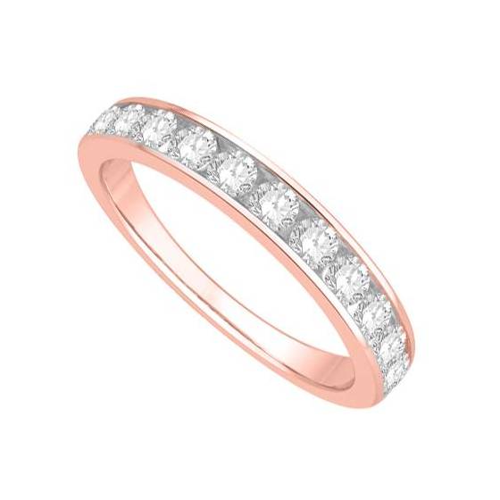 0.55ct VS/E-F Round Natural Diamond Eternity Ring