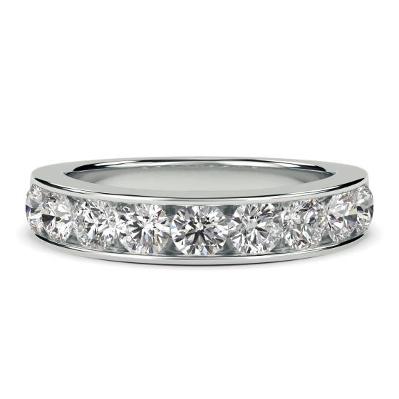 1.07ct VS/E-F Round Natural Diamond Eternity Ring