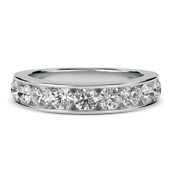 1.00ct VS/E-F 4mm Round Natural Diamond Half Eternity Ring