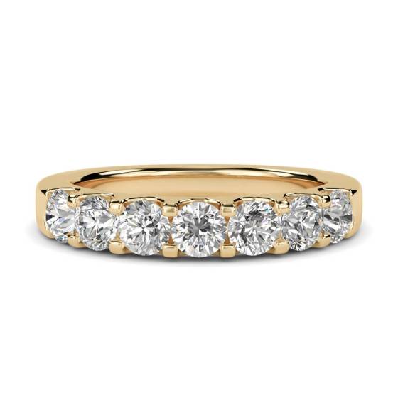 1.00ct VS/E-F Round Natural Diamond Half Eternity Ring