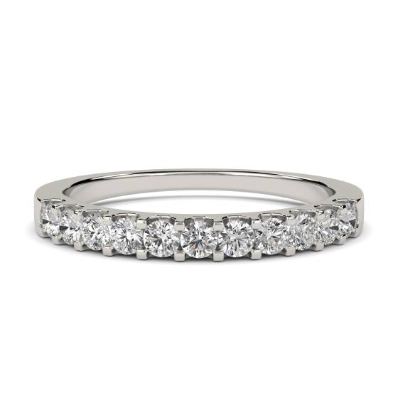 0.50ct VS/E-F 2.5mm Round Natural Diamond Eternity Ring