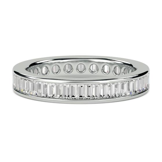 1.00ct VS/E-F Classic Baguette Natural Diamond Full Eternity Ring