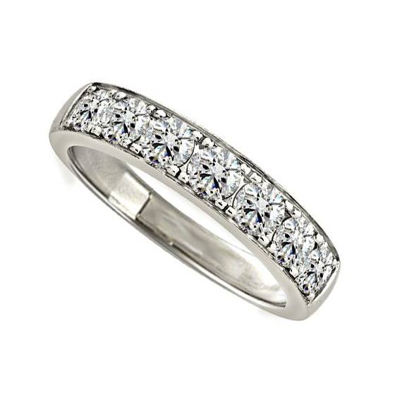 1.00ct VS/E-F Elegant Round Natural Diamond Eternity Ring