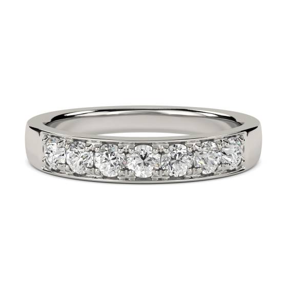 0.50ct VS/E-F Round Natural Diamond Eternity Ring