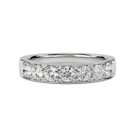 0.75ct VS/E-F Elegant Round Natural Diamond Eternity Ring