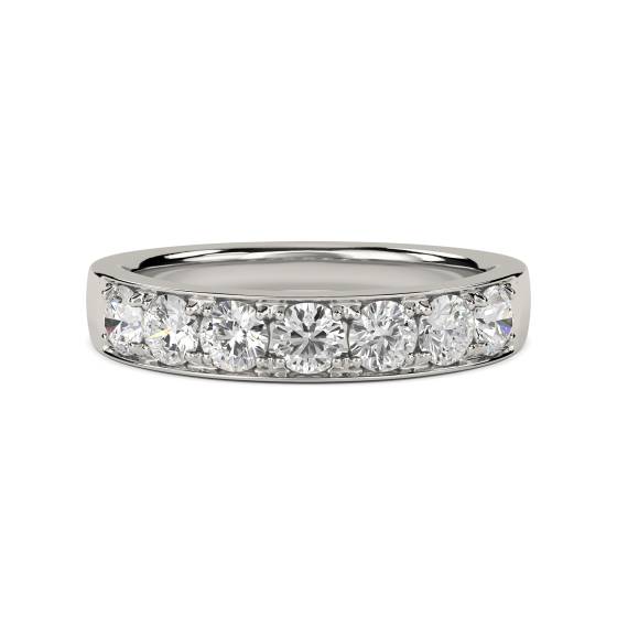 0.75ct VS/E-F Round Natural Diamond Eternity Ring