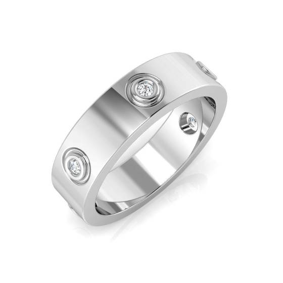 0.11ct SI2/G Round cut Natural Diamond Half Eternity Ring in Platinum