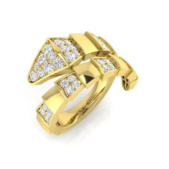 0.73ct SI2/G Round cut Natural Diamond Cluster Ring in 9k Yellow Gold