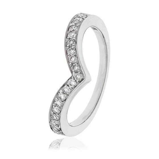 0.10ct VS/F-G Round cut Natural Diamond Half Eternity Ring