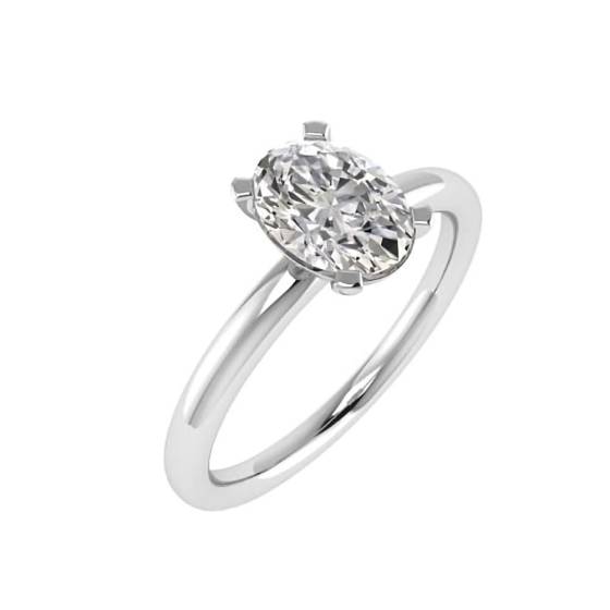 1.51Ct I1/E Oval Solitaire Ring
