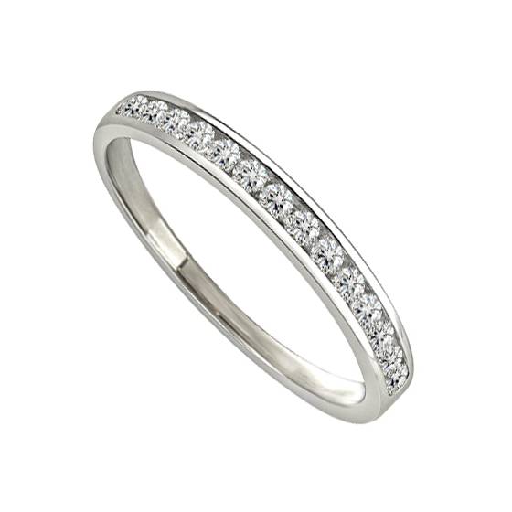 0.21ct VS/E-F Petite Round Natural Diamond Eternity Ring