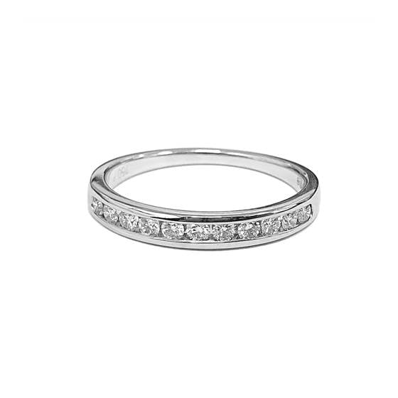 0.25ct VS/E-F Channel Set Natural Diamond Half Eternity Ring