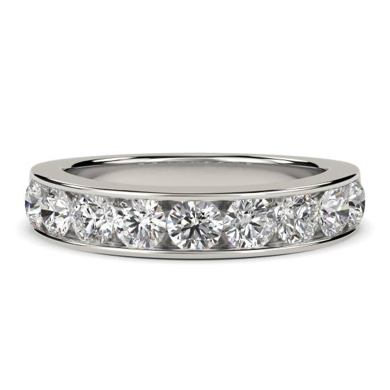 1.05ct VS/E-F 4mm Round Natural Diamond Half Eternity Ring