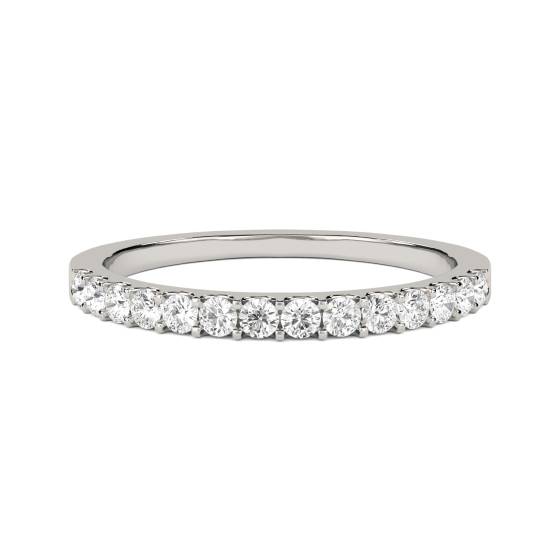 0.35ct VS/E-F 2mm Round Natural Diamond Eternity Ring