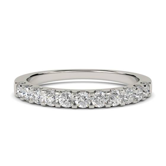 0.45ct VS/E-F 2.5mm Petite Round Natural Diamond Eternity Ring