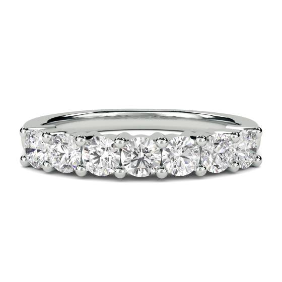 0.55ct VVS/E-F 7 Stone Natural Diamond Ring