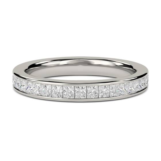 0.75ct VS/D-E Elegant Princess Natural Diamond Full Eternity Ring