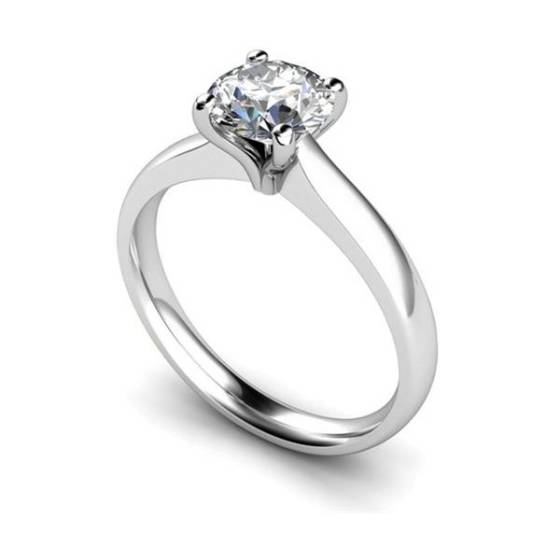 1.10ct SI1/F Round Natural Diamond Engagement Ring