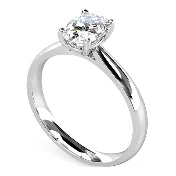1.02ct SI2/I Elegant Oval Natural Diamond Engagement Ring