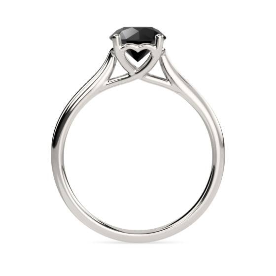 Black Diamond Solitaire Ring