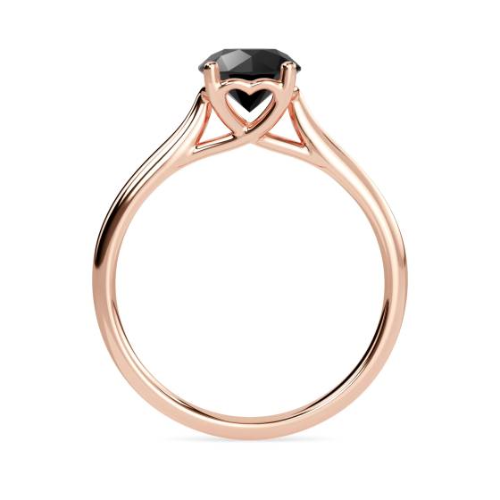 Black Diamond Solitaire Ring