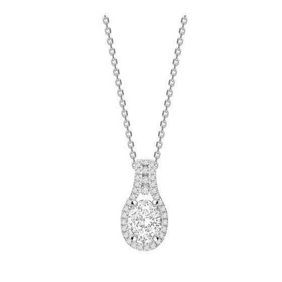 1.40ct VS/D-E Stylish Oval Natural Diamond Designer Pendant