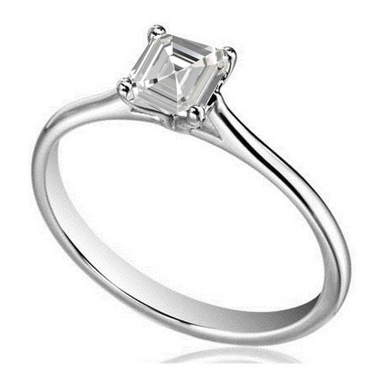 0.50ct VVS1/G Asscher Natural Diamond Engagement Ring
