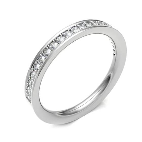 0.25ct VS/E-F Round Natural Diamond Half Prong Eternity Ring