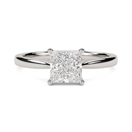2.00ct SI2/E Princess Natural Diamond Engagement Ring