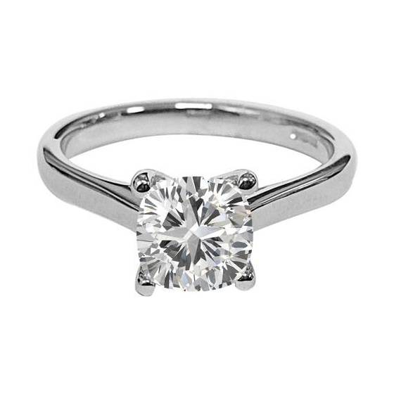 0.95ct VVS2/H Cushion Natural Diamond Engagement Ring