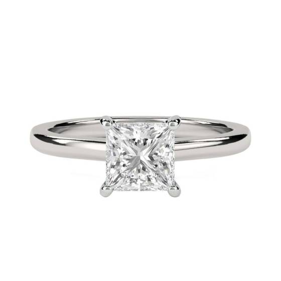 0.50ct SI1/G Knife Edge Round Diamond Engagement Ring