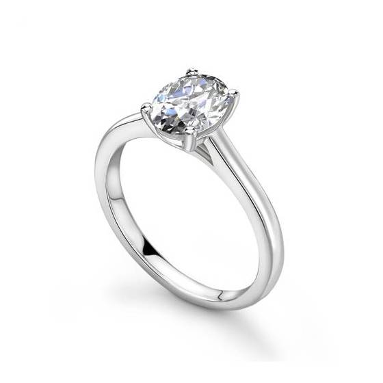 1.60ct I1/G Modern Oval Natural Diamond Engagement Ring