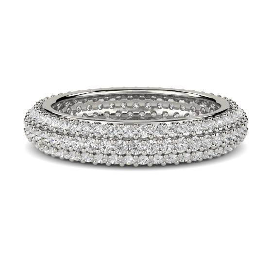 1.00ct SI/F-G Round Full Natural Diamond Eternity Ring