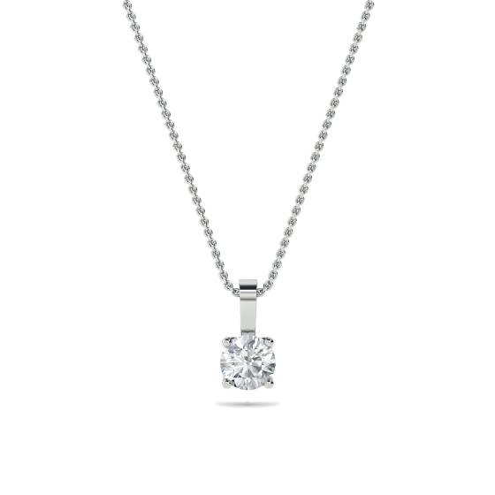 0.90ct SI/F Round Natural Diamond Pendant
