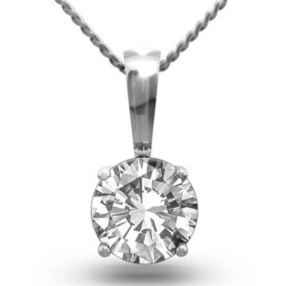 1.00ct I1/F Round Natural Diamond Pendant
