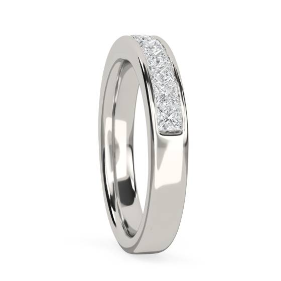 0.50ct VS/E-F Princess Natural Diamond Eternity Ring