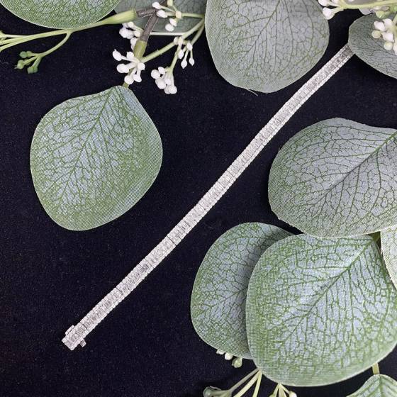 4.91ct VS/E-F Round and Baguette Natural Diamond Bracelet