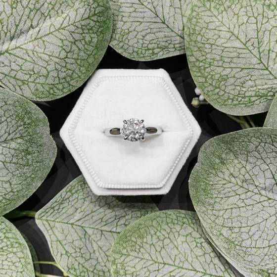 1.80ct I1/G Round Natural Diamond Halo Ring