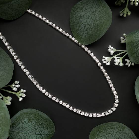 12.70ct SI/G-H ROUND Natural Diamond TENNIS NECKLACE