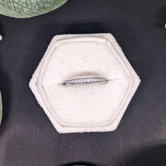 0.40ct VVS/D-E Round Natural Diamond Full Eternity Ring