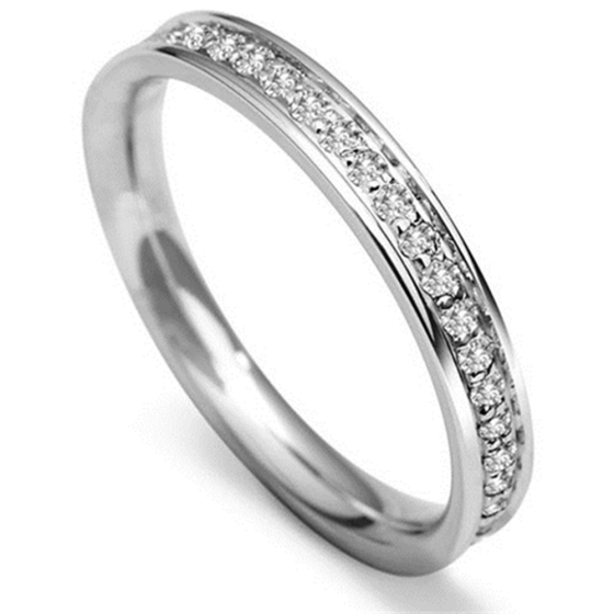 0.75ct VS/F-G 3mm Round Natural Diamond 40% Wedding Ring