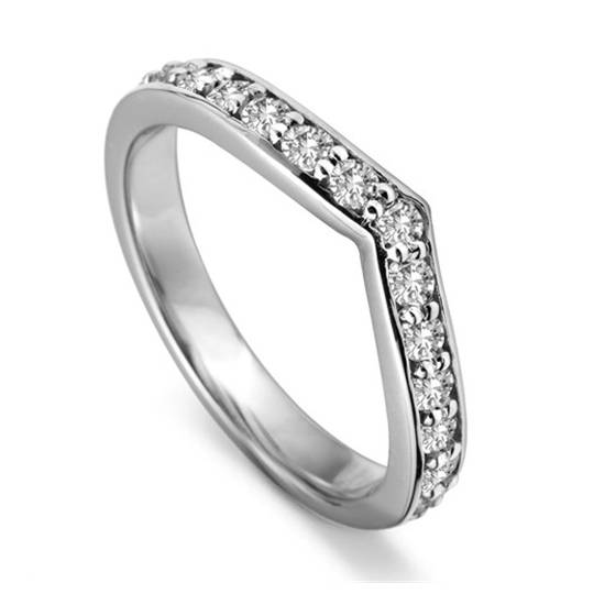 0.25ct SI/F-G Round Natural Diamond Shaped Wedding Ring