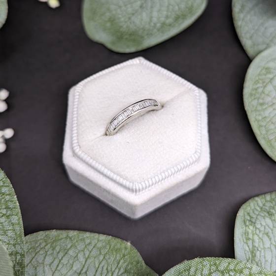 0.25ct VS/E-F Baguette Natural Diamond Eternity Ring