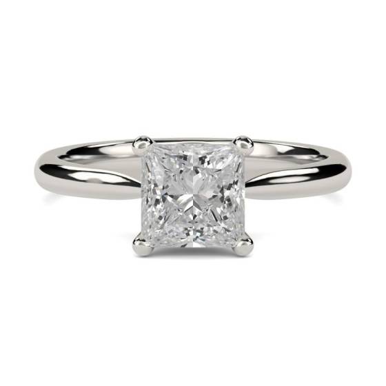 GIA Certified 0.40ct SI1/D Princess Diamond Engagement Ring