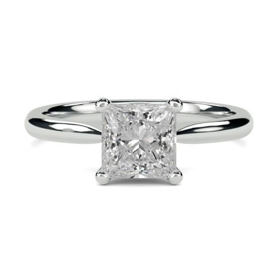 GIA Certified 0.40ct SI1/D Princess Diamond Engagement Ring
