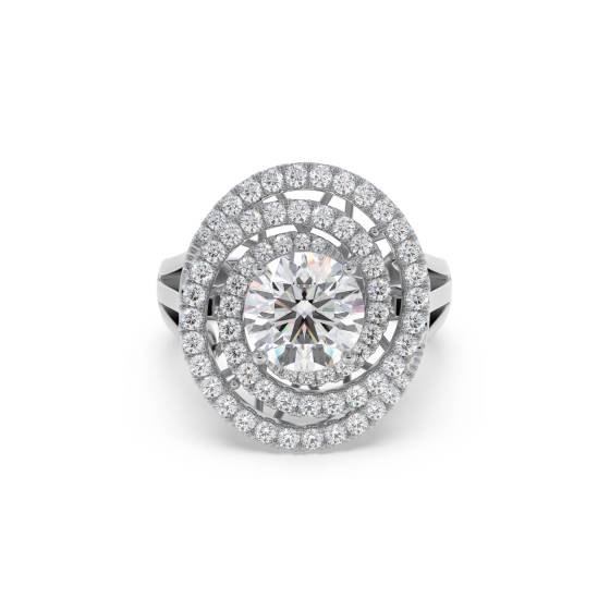 Round Diamond Designer Ring
