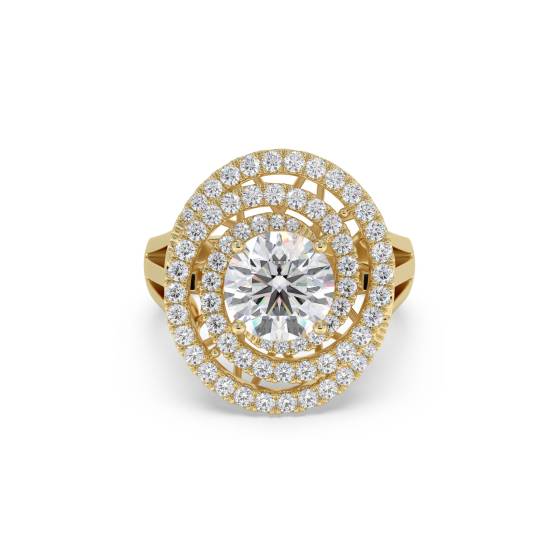 Round Diamond Designer Ring