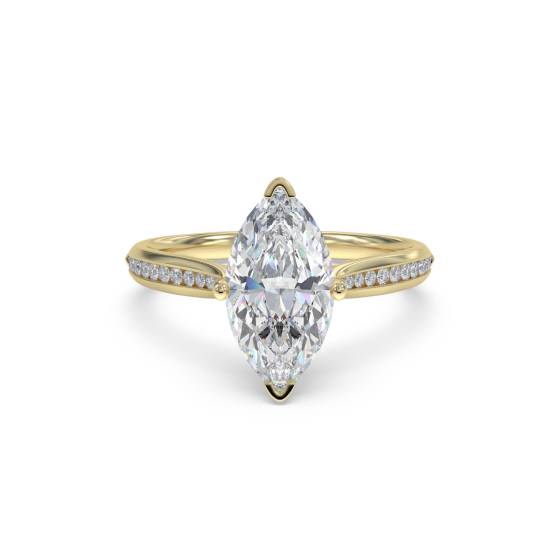 Marquise Diamond Shoulder Set Ring