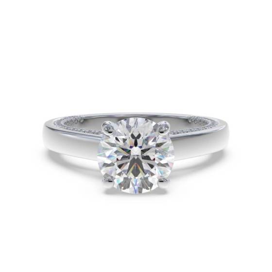 GIA Certified 0.75ct VVS2/D Elegant Round Diamond Engagement Ring