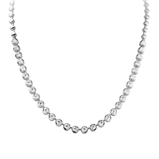 4.50ct VS/F-G Elegant Round Diamond Drop Necklace